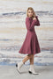 Image 1 of linen dress with long ripple sleeves ideal for any season Justina from Baltic Linen